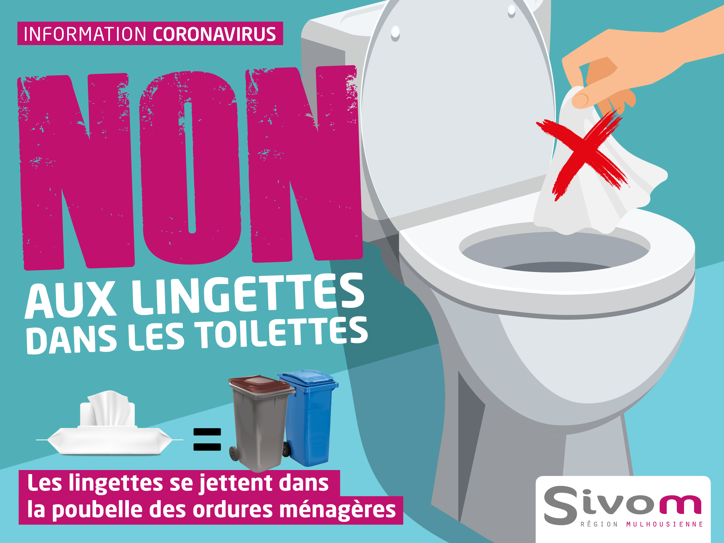 STOP AUX LINGETTES DANS LES TOILETTES